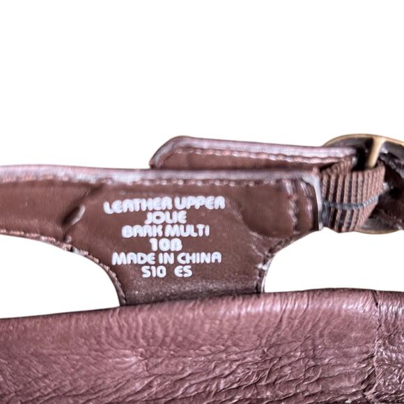 Earth Sandals Jolie Sz 10 Bark Brown Multicolor Leather Comfort Walking Strappy - Picture 6 of 9